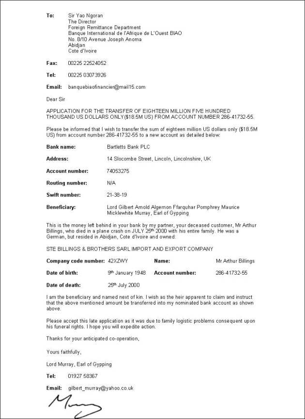 Gilbert’s application to the bank